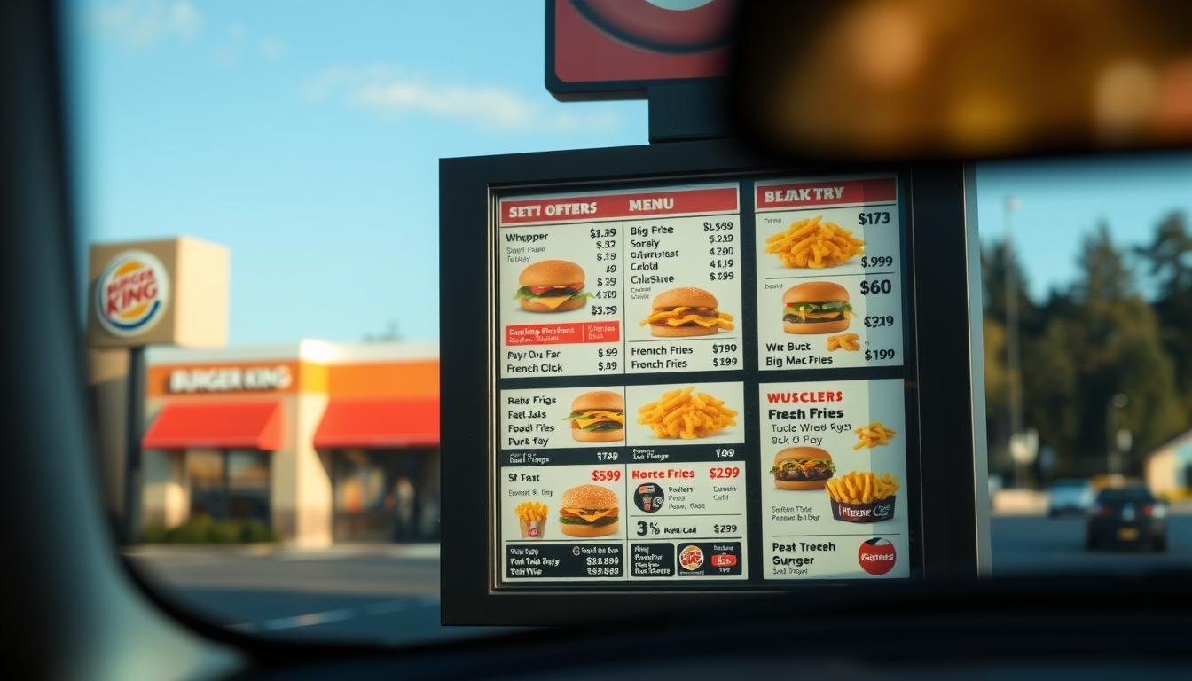 burger king drive thru menu