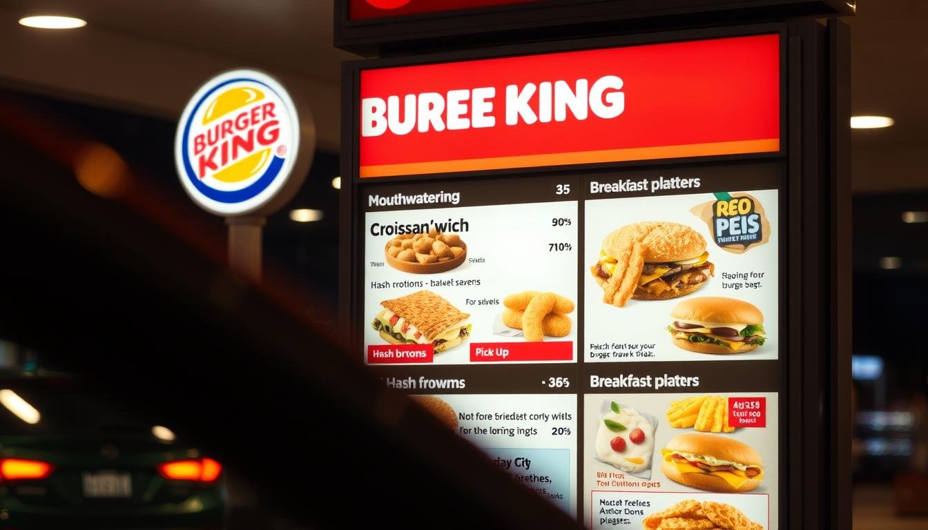 drive thru burger king breakfast menu